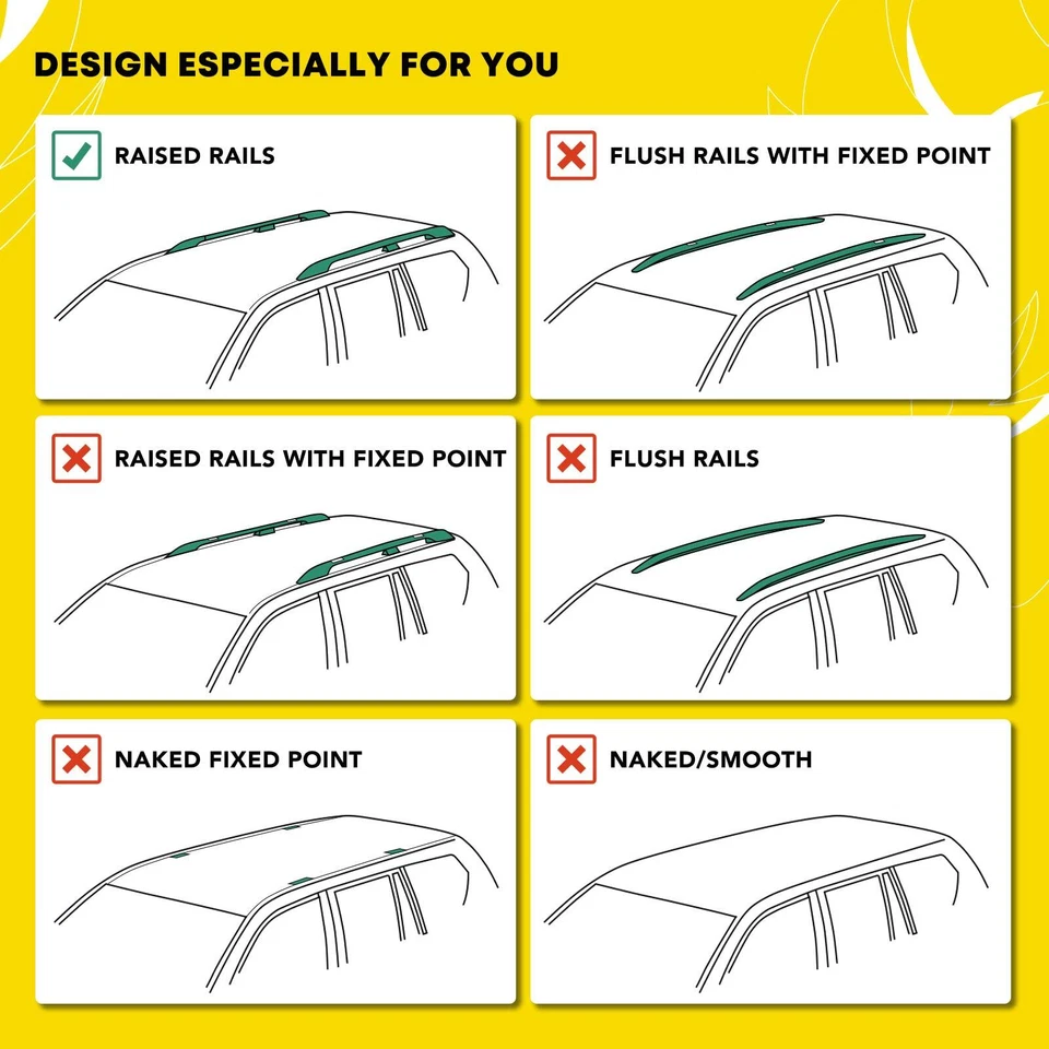 Barra transversal de techo de aleación de aluminio negra para GMC Acadia 2011-2016 SUV 165 lb Foto 2 de 4