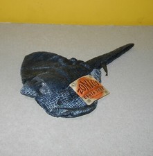 New Russ Earth Zone Zonies Small 10" Blue Manta Ray Seabee Bean Stuffed Plush