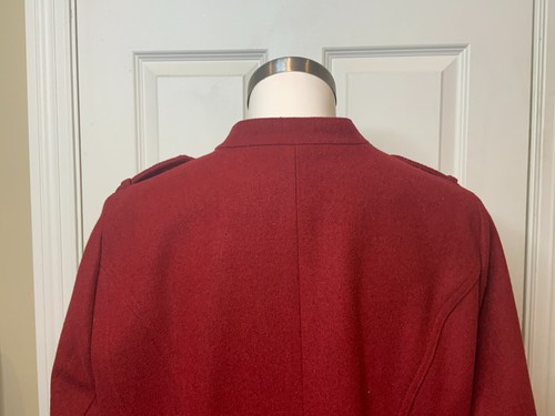 Torrid Dark Red Peplum Flare Zip-Up Coat Jacket, Size 0 / Large - Picture 6 of 9