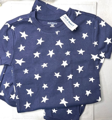 New Old Navy 2-pc Blue Star-Print Outfit Pajamas For Kids Large - Picture 2 of 2