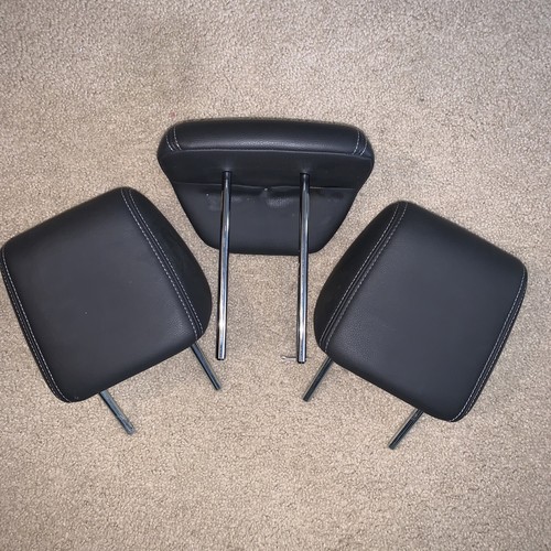 2008-2014 Subaru Tribeca Rear Seat Head Rests Headrests Leather Black Set of 3 - Bild 2 von 9