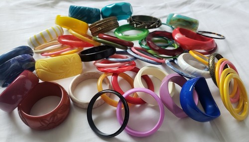 Vintage Colorful fashion Plastic Bangle Curve pl