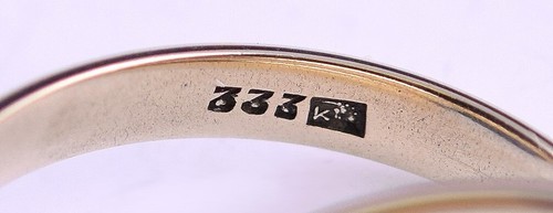 Pretty 8K Multi-Tone Gold Rolling "Trinity" Ring Size 8.75 - Picture 6 of 7