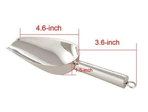 TeamFar Stainless Steel Ice Scoop, Small Metal Food Candy Scoop for Kitchen Bar - Picture 7 of 7