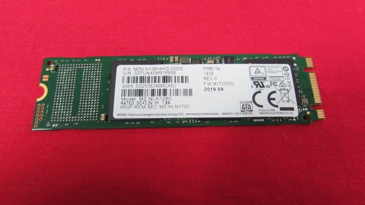 SAMSUNG PM871b 128GB SOLID STATE DRIVE MZNLN128HAHQ-00000