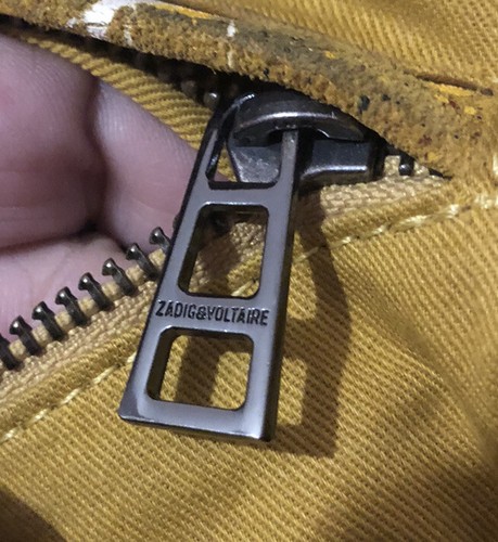 Zadig & Voltaire Yellow Paint Large Cow Leather Tote Bag Mick Pollack SDAP2021F - Picture 10 of 16