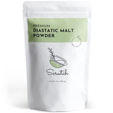 Scratch Diastatic Malt Powder for Baking - (10oz) Dried Barley Bread Improver US