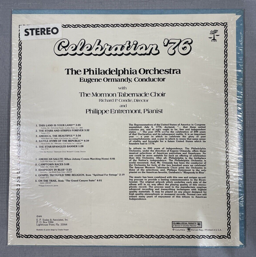 Celebration '76 by The Philadelphia Orchestra & Mormon Tabernacle Choir Vinyl - Picture 3 of 3