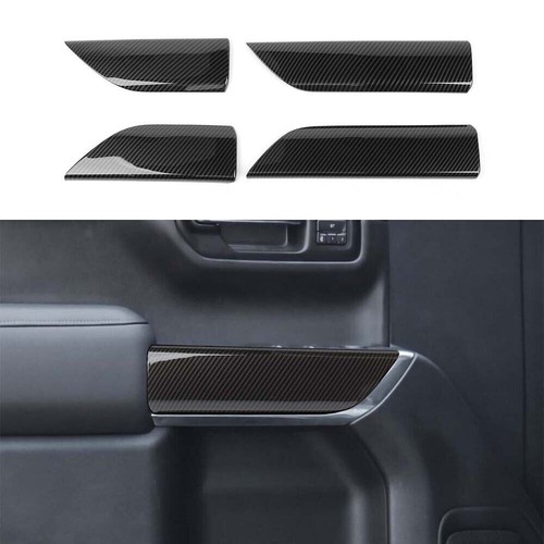 Kits de molduras interiores de fibra de carbono de 18 piezas para accesorios Chevy Silverado 2019-2021 - Imagen 17 de 23
