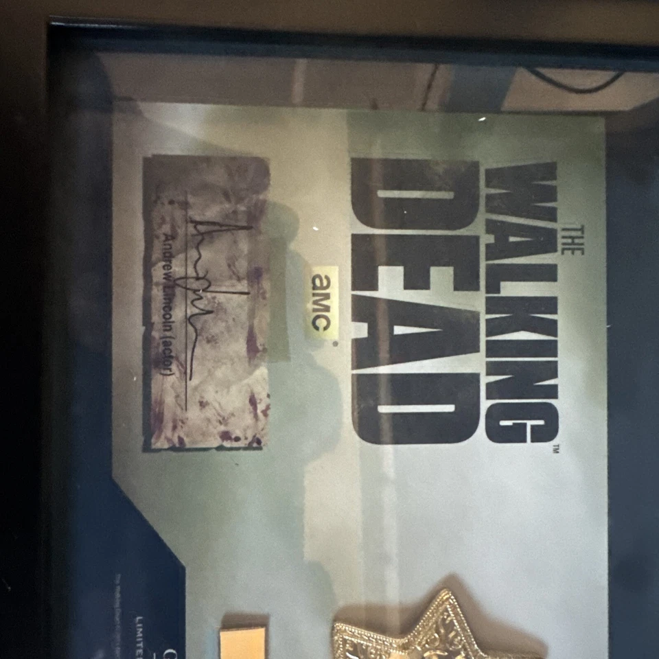 Suave Gigante Walking Dead Sheriff Rick Grimes Insignia Utilería Autógrafo Réplica #714 Foto 4 de 4