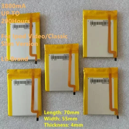 LG 3800mAh Battery+Back Cover Upgrade kits iPod Video 30GB Classic 160GB-6 Color - Image 4 of 4