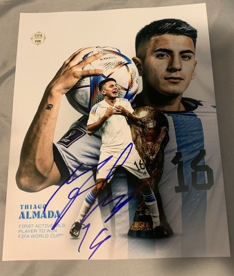THIAGO ALMADA ARGENTINA WORLD CUP AUTOGRAPHED 8X10 PHOTO FIFA 