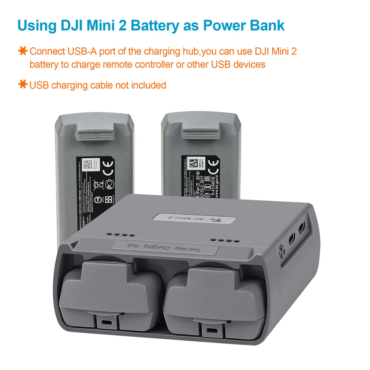 Battery Charger Drone Batteries USB Charger for DJI Mini 2/Mini SE  Accessories