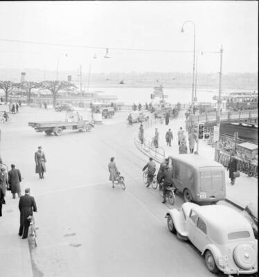 Traffic in Geneva 1949 Old Historic Photo 2