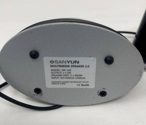 Par de altavoces de computadora Sanyun SW102 con cable alimentados por USB audio multimedia para PC 5W - Imagen 7 de 12