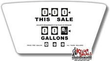 (FACE-101W) 18"X 9" WHITE GAS PUMP FACE STICKER DECAL GASOLINE FOR FANTASY PUMP