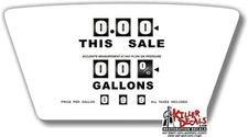 (FACE-101W) 18"X 9" WHITE GAS PUMP FACE STICKER DECAL GASOLINE FOR FANTASY PUMP