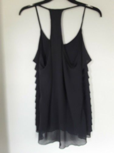  Design History Women's M Ruffled Sleeveless Blouse Tank Top Stretch  - Picture 3 of 3