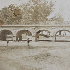 Fairmount Park Philadelphia Stereoview c1870 Lansdowne Drive Bridge Antique P376