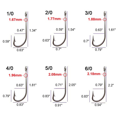 40pcs Saltwater Fishing Hooks Stainless Steel 34007 O'shaughnessy Forged Hook - Picture 17 of 29