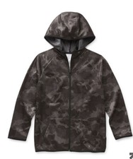Xersion Boys Fleece Hoodie/black Camo /size M 10/12 nwt