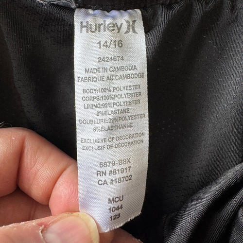 Hurley Boy's Swim Trunks Blue/Black Size 14/16 Beach Vacation Summer Waterpark - Picture 8 of 15