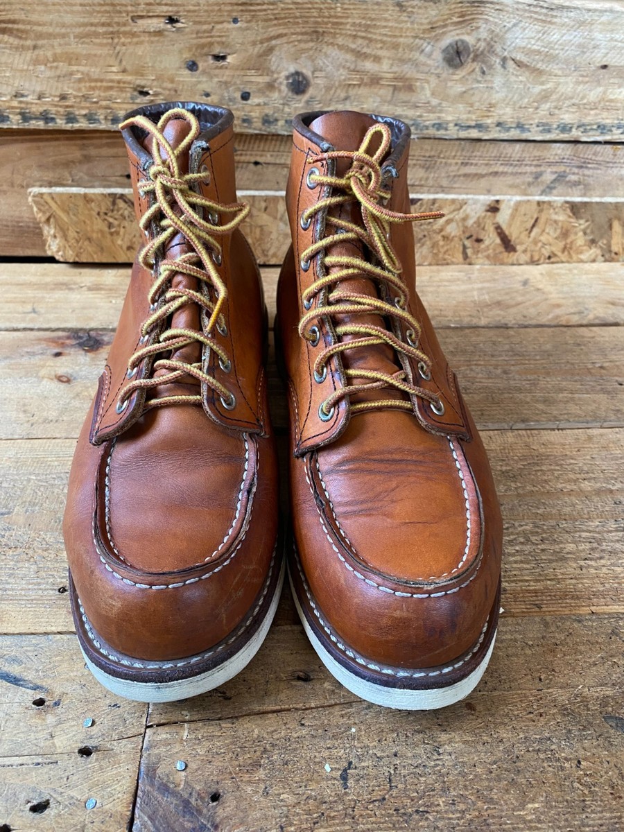 Redwing Heritage moc-toe brown leather boots UK 8 US 9E | eBay