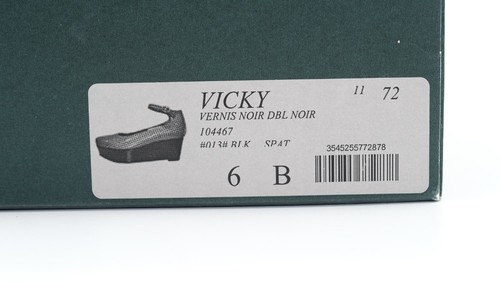 Robert Clergerie Vicky Women's Size 6 B Black Patent Leather Ankle Strap Wedges - Picture 12 of 13