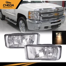 Fit For 2007-2015 Chevy Silverado 1500 2500 Front Bumper Fog Lights Lamps Pair