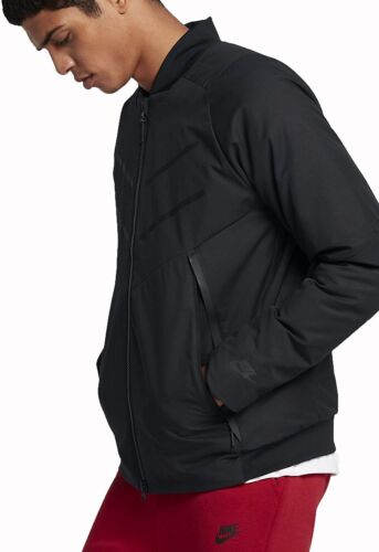 Nike Fleece Aeroloft Bomber Men's Jacket - 863726 010 Black | eBay