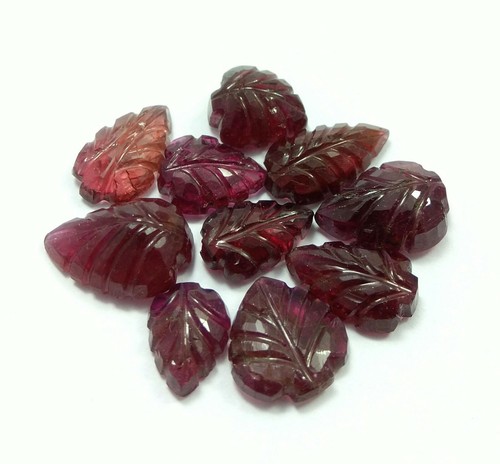 18.39Ct Natural Leaf Pink Tourmaline Carving Excellent Lot Mozambique 10 Pcs Gem - Picture 4 of 11