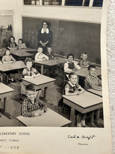 Vtg. Photo Jim Allen Elementary School Cantonment FL 1957-58 Second Grade Class - Picture 4 of 5