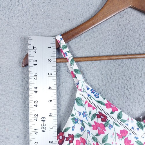 Old Navy Cami Slip Dress Women Small P White Floral Smocked Prairie Sundress NWT - Picture 2 of 17