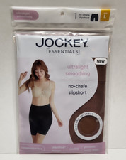 Jockey Essentials Womens Large UltraLight Smoothing No Chafe Slipshort Brown New