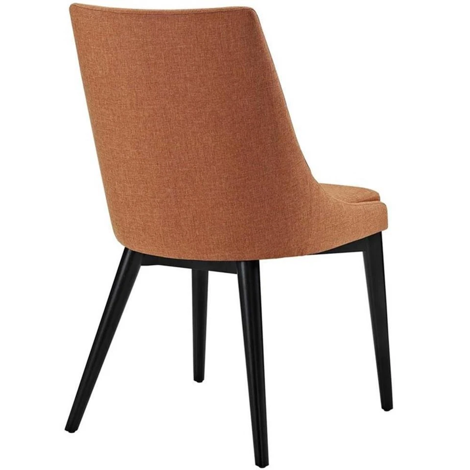 Modway Viscount 19" Solid Rubberwood and Fabric Dining Chair in Orange - Image 4 of 4