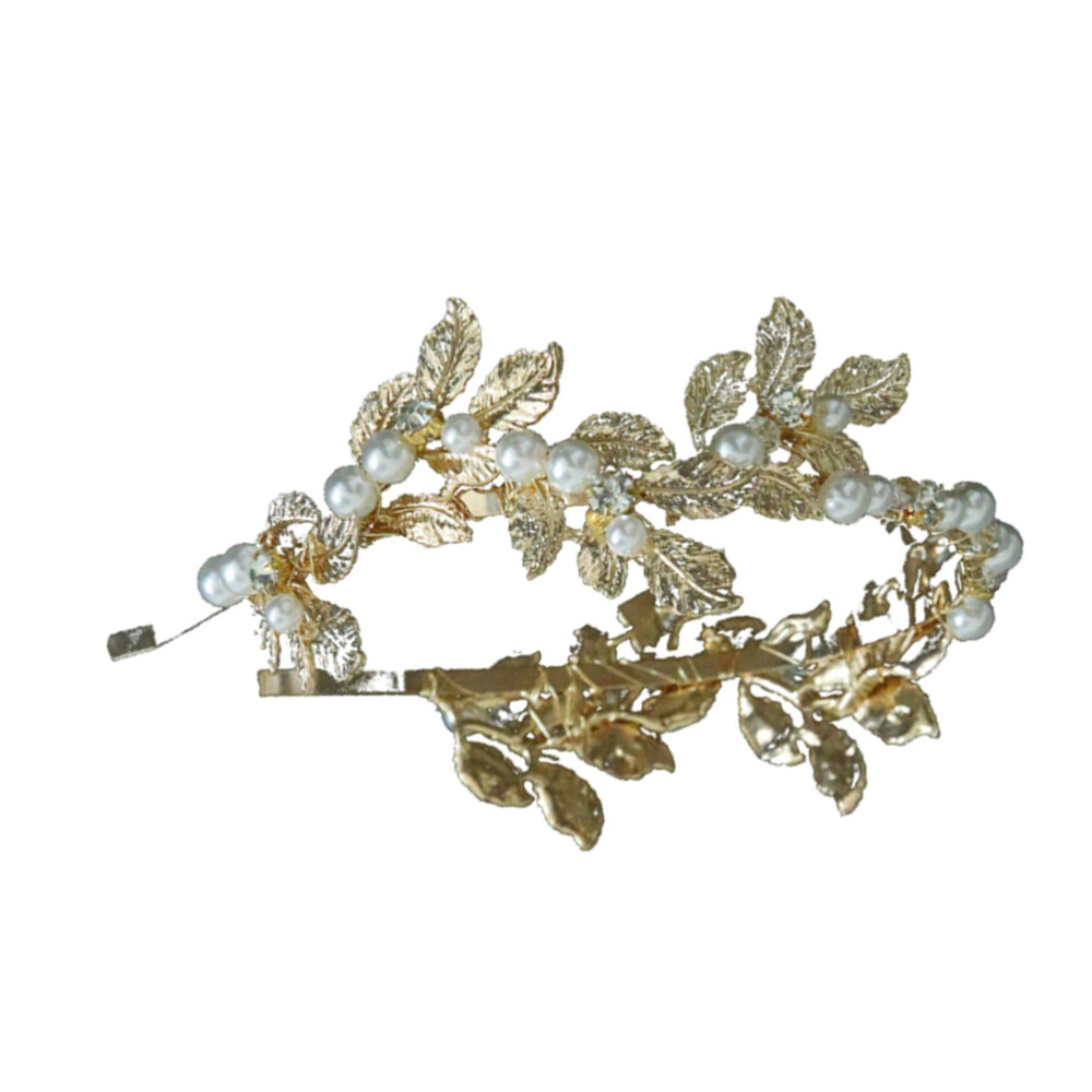Gold Leaf Headpiece Bridal Leaf Headpiece Gold Leaf Tiara Wedding Leaf Headband