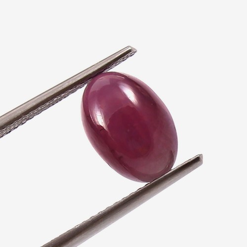 AAA Quality Natural CERTIFIED Mozambique Red Ruby Oval Gemstone Cabochon 4.65 Ct - Picture 1 of 6