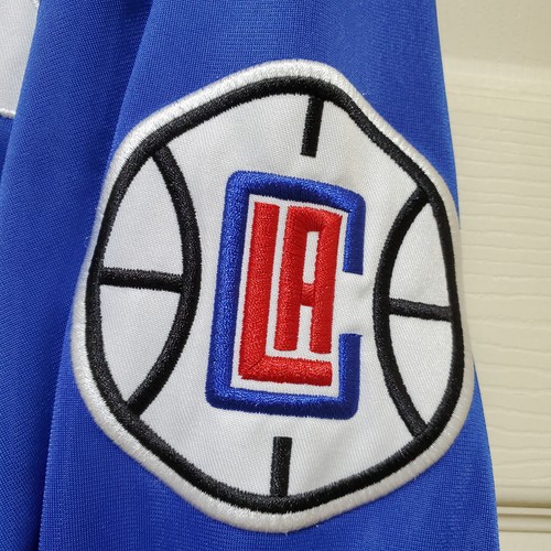 Los Angeles Clippers Jacket Men XL Blue Red Satin Zip NBA Basketball Embroidered - Picture 10 of 16
