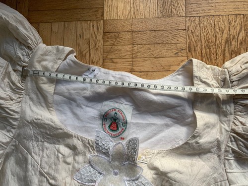 Hochzeitskleid 👰♀️ Dirndl Tracht Wildseide Besticktes Pailletten Elfenbein - Bild 14 von 15
