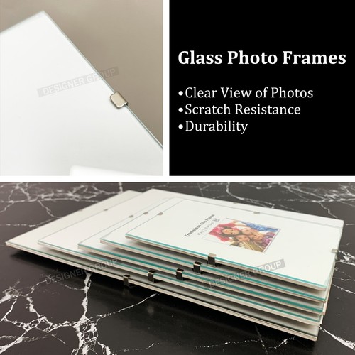 Stylish Frameless Clip Photo Frames With Clear Glass A3 A4 4x6 5x7 6x8 8x10 AU - Picture 5 of 25