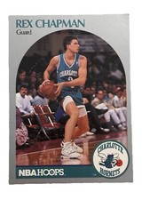 Excellent: Vintage 1990-91 NBA HOOPS Rex Chapman Charlotte Hornets Trading Card