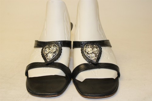 Brighton Tilly Kitten Heel Sandals Womens Size 6.5 M Black Leather Strappy Shoes - Picture 11 of 24