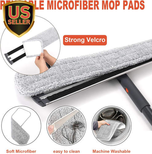 18 Professional Microfiber Mop Large Flat Mops for Floor Cleaning 4 Reusable ... - Picture 5 of 7