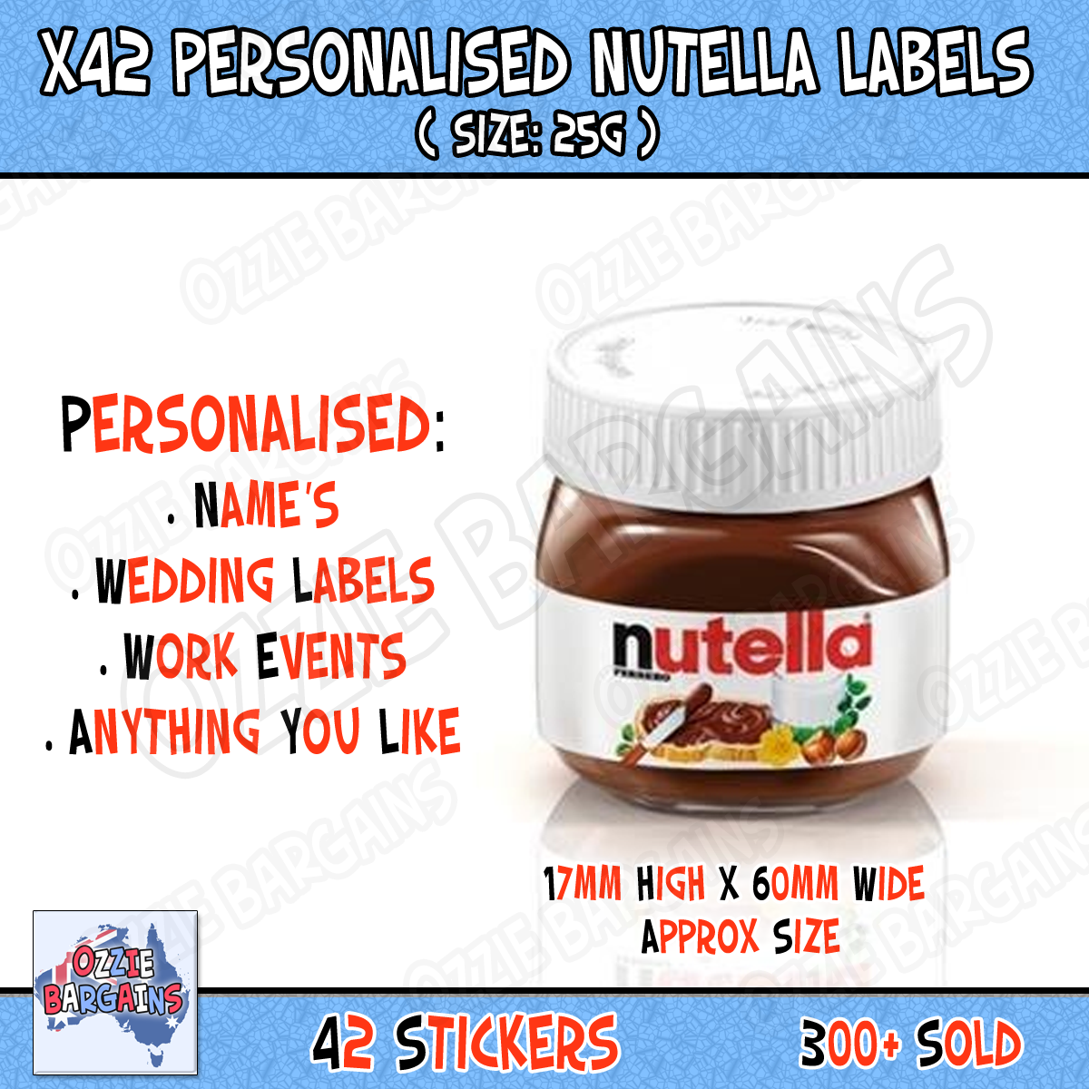 X42 Nutella - Personalised Nutella Labels - Make your own ...