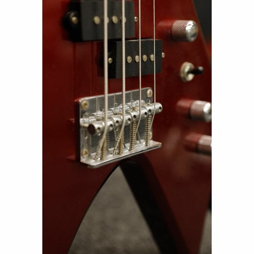 Used B.C.Rich WARLOCK Bass PP Red Aggressive Shape Bass Guitar - Picture 9 of 10