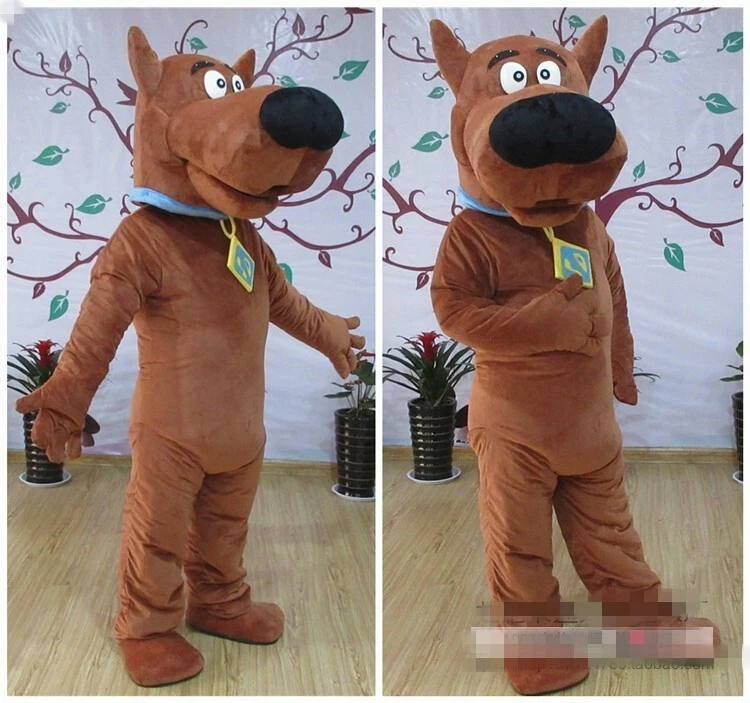 Scooby-doo Perro Marrón Personaje Vestido de fantasía Dibujos Animados Mascota Disfraz Traje para Adulto Foto 2 de 4