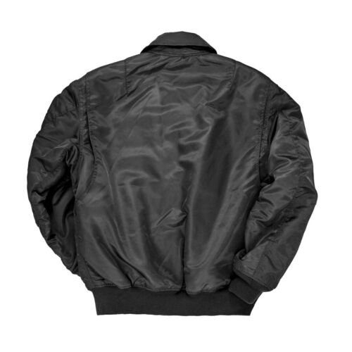 Jacket Bombers Aviator CWU-55P Winter Cockpit USA Made IN USA CWU55 Nylon Black - Picture 2 of 5