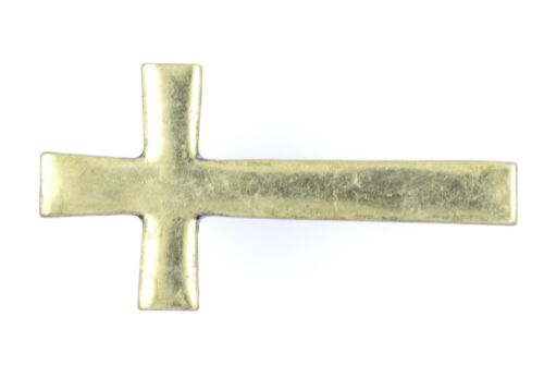 Vintage retro style bronze cross double finger ring, UK Size M+P - Picture 2 of 5