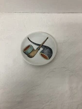 Vintage Ceramic Dish / Ashtray? Pipes Made In Japan