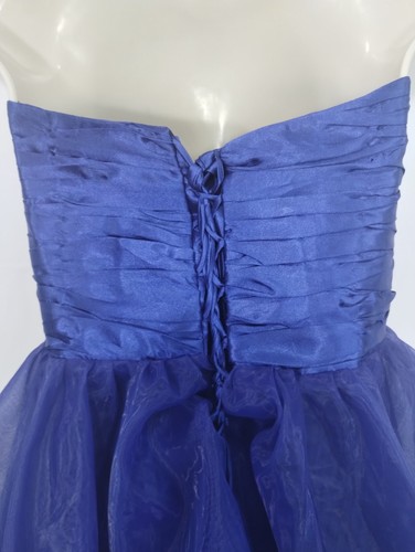 Elegantes Brautkleid Damen Einheitsgröße Blau Pailletten Brautjungfern Cocktail Party - Bild 15 von 16